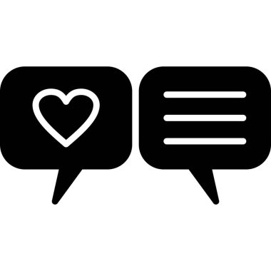 Sohbet ikonu. Beyaz arkaplanda izole edilmiş web tasarımı için sohbet vektör simgesinin basit çizimi