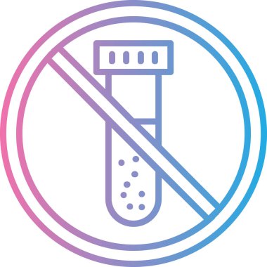 Hiçbir yasaktır işareti simgesi, vektör çizim