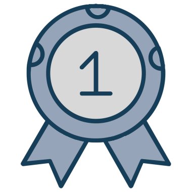 Madalya ikon vektör illüstrasyonu