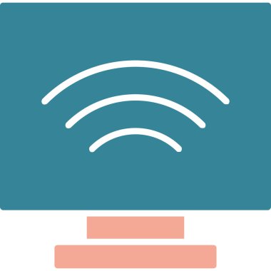 Kablosuz. Web simgesi vektör illüstrasyonu