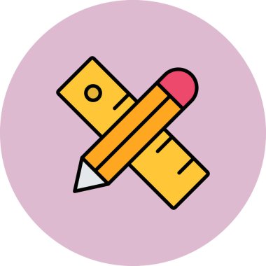 Kalem ağ simgesi, basit vektör illüstrasyonu