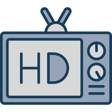 Televizyon. Web simgesi basit tasarım