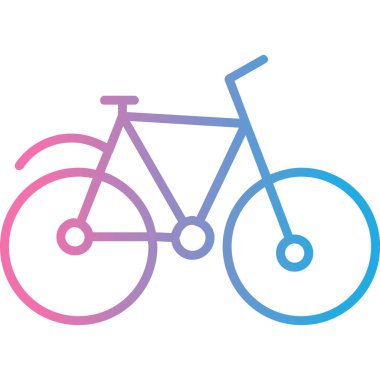 vektör bisiklet simgesi, basit illüstrasyon