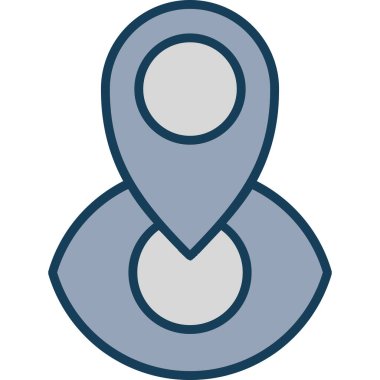 konum. Web simgesi basit illüstrasyon