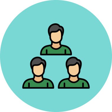 Takım. Web simgesi basit illüstrasyon