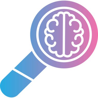 İnsan beyni simgesi, vektör illüstrasyonu