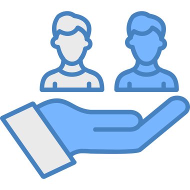 Sosyal sohbet simgesi ile el