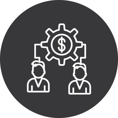 İş finansmanının vektör illüstrasyon simgesi