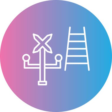 Yel değirmeni ikonu vektör illüstrasyonu