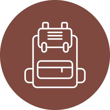 Sırt çantası. Web simgesi basit illüstrasyon