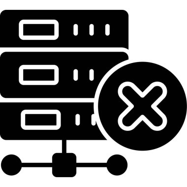 veritabanı. Web simgesi basit illüstrasyon