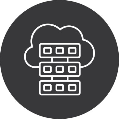 Bulut hesaplama vektör simgesi modern basit vektör illüstrasyonu