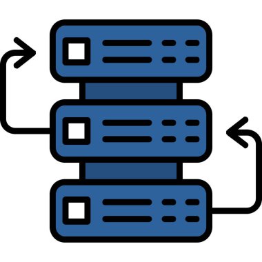 sunucu merkezi simgesi doldurulmuş ana hatlar biçiminde