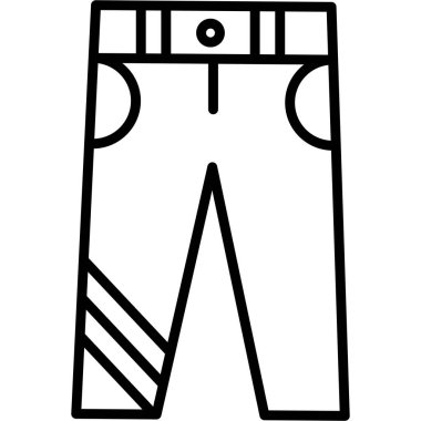 giysi pantolonu simgesi dış hatlar biçiminde