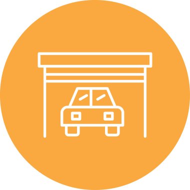 Araba simgesinin vektör illüstrasyonu