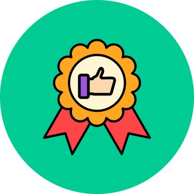 Madalya simgesi, vektör illüstrasyonu