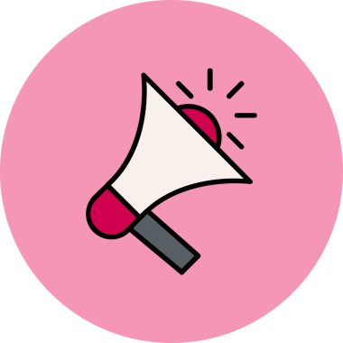 duyuru renk ikonu vektör illüstrasyonu