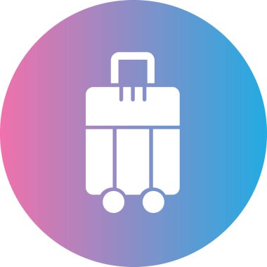 Bavul. Web simgesi basit illüstrasyon