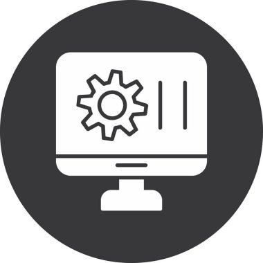 Bilgisayar vektör simgesi modern basit vektör illüstrasyonu