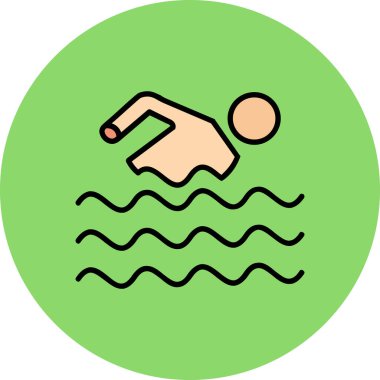 Dalış. Web simgesi basit illüstrasyon