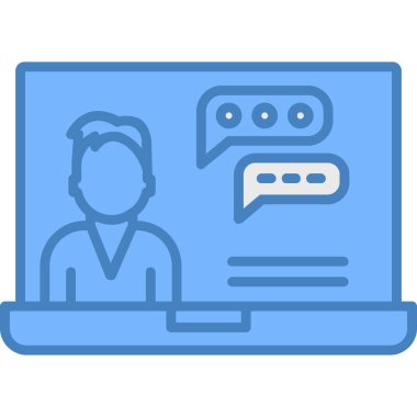 Konuş. Web simgesi basit illüstrasyon