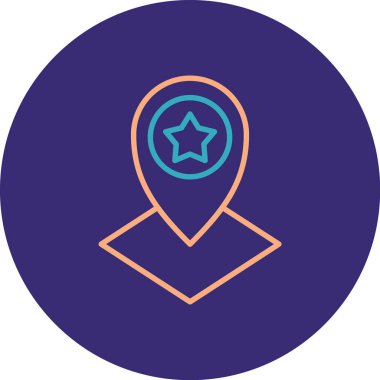 konum haritası simgesi, vektör illüstrasyonu