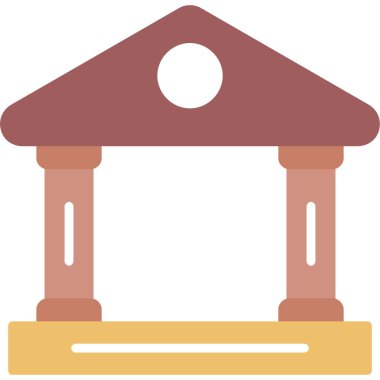 Bina. Web simgesi vektör illüstrasyonu