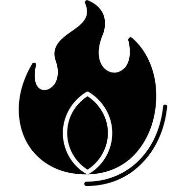 Alev alev simgesi katı biçimde