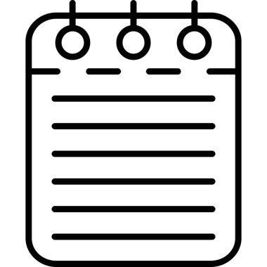 ajanda simgesi, vektör illüstrasyonu