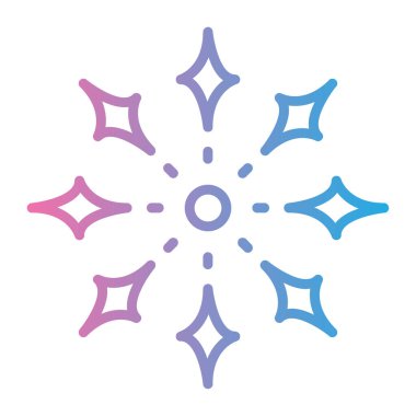 Güzel kar tanesi ikonu. Web tasarımı için ince çizgi biçimi tasarım vektör çizelgesi