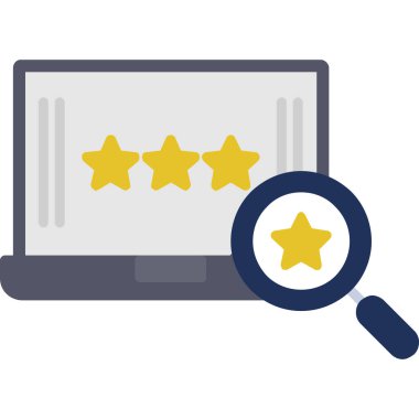 derecelendirme düz ikon vektör çizimi