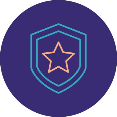 Kalkan simgesinin vektör illüstrasyonu