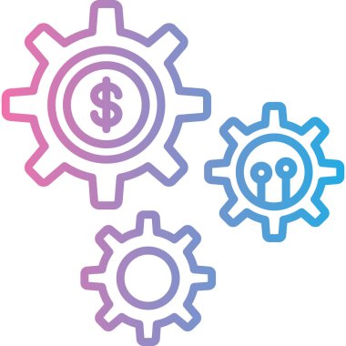 Dişliler. Web simgesi basit illüstrasyon