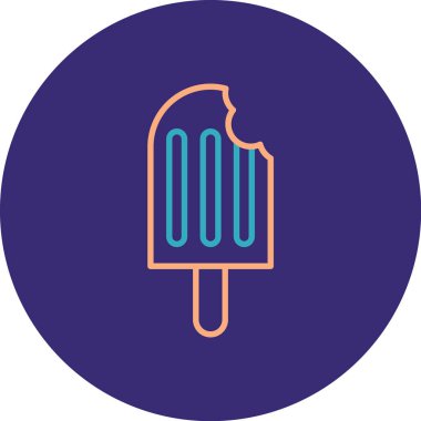 Dondurma simgesinin vektör illüstrasyonu