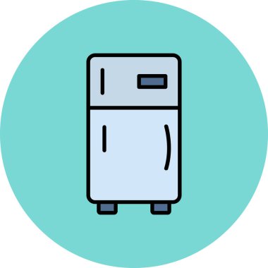 Buzdolabı simgesinin vektör illüstrasyonu