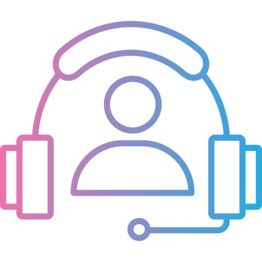 Kulaklık. Web simgesi basit illüstrasyon