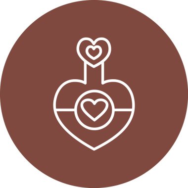 Kalp ikonu vektör illüstrasyonu