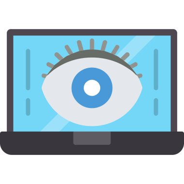 göz düz simgesi, vektör, illüstrasyon