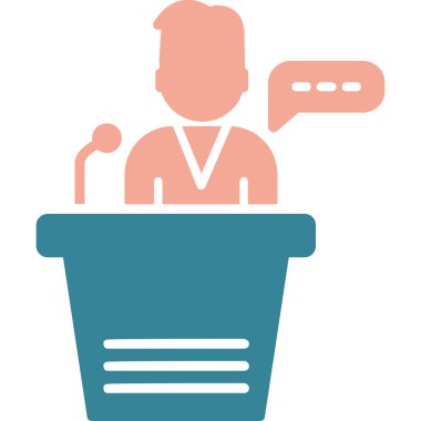 Görüşme. Web simgesi basit illüstrasyon