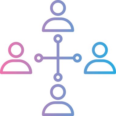 grup insanları ana hatlar biçiminde grup simgesi