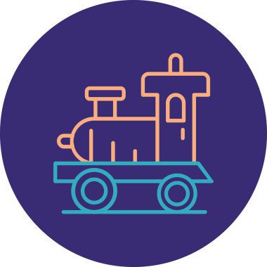 Tren simgesinin vektör illüstrasyonu