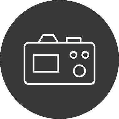 fotoğraf makinesi ikon vektör illüstrasyonu