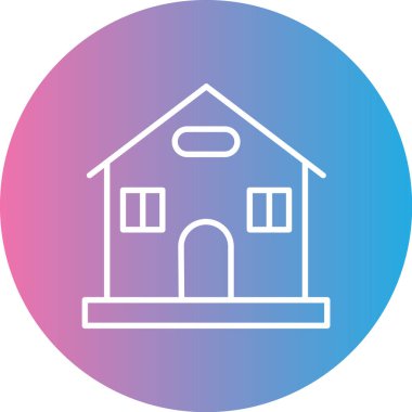 Bir ev simgesinin vektör illüstrasyonu