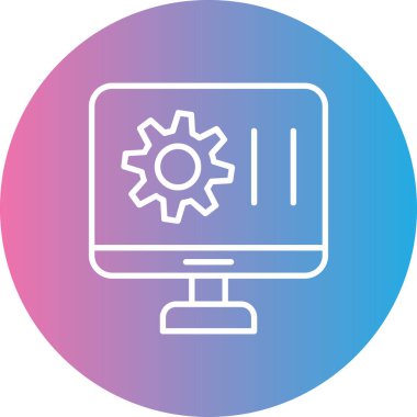 bilgisayar vektör simgesi modern basit tasarım