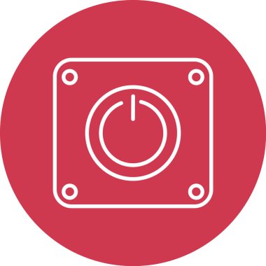 güç simgesi soyut arkaplanda izole edildi