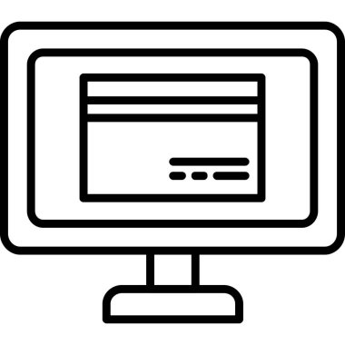 Bilgisayar monitörü. Basit resimleme