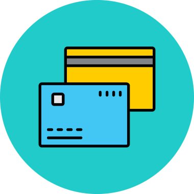 Kredi kartı simgesinin vektör çizimi