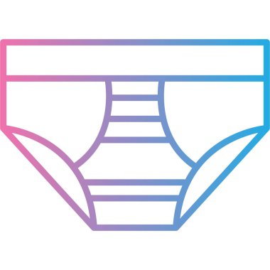 İç çamaşırı ikonu. Web için iç çamaşırı vektör simgelerinin özet çizimi