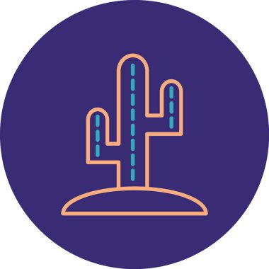 Kaktüs simgesinin vektör illüstrasyonu