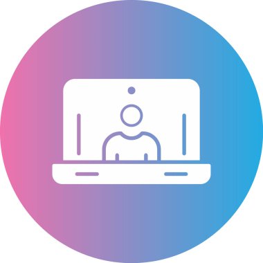 Dizüstü bilgisayar simgesinin vektör çizimi